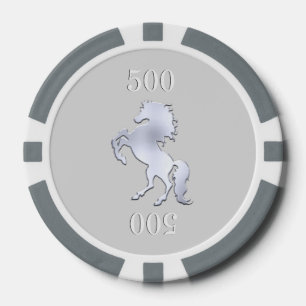 Majestic Horse Silver Pokerchips