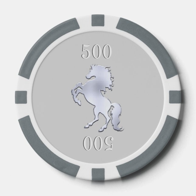 Majestic Horse Silver Pokerchips (Vorderseite)