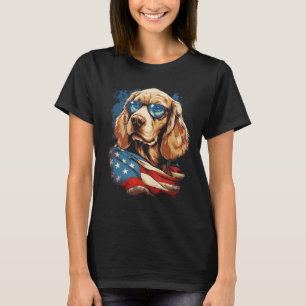 Majestic Hund American Flag Patriotic 4. Juli T-Shirt
