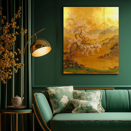 Majestic in Asien Inspiriert Goldene Morgenröte Leinwanddruck