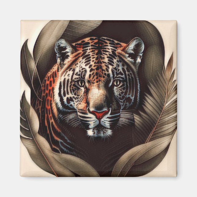 Majestic Jaguar - König des Dschungels Magnet (Vorne)