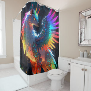 Majestic Kaleidoskop Phoenix Vibranx Farben Duschvorhang