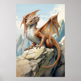 Majestic Knucker Dragon Lounging Poster