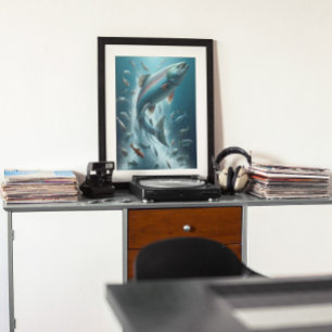 Majestic Lachs während Mondlicht Tanz 16x20 Poster