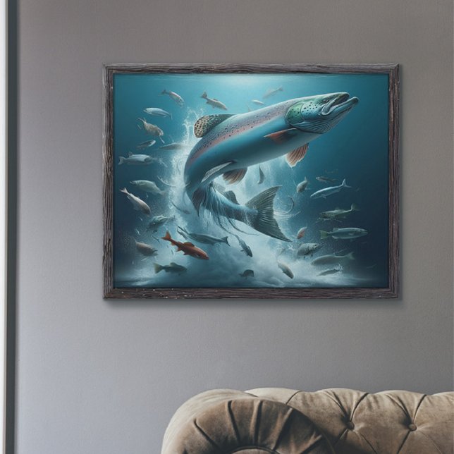 Majestic Lachs während Mondlicht Tanz 36x24 Poster (Von Creator hochgeladen)