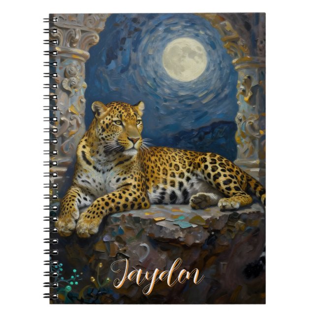 Majestic Leopard on Cliff Ledge Personalized Notizblock (Vorderseite)