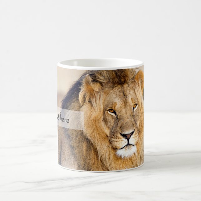 Majestic lion Foto personalisiert Kaffeetasse (Mittel)
