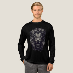 Majestic Lion Graphic T-Shirt - Unisex Animal Face Tri-Blend Shirt