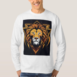 "Majestic Lion Graphic White T - Shirt" T-Shirt