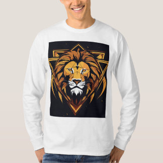 "Majestic Lion Graphic White T - Shirt" T-Shirt