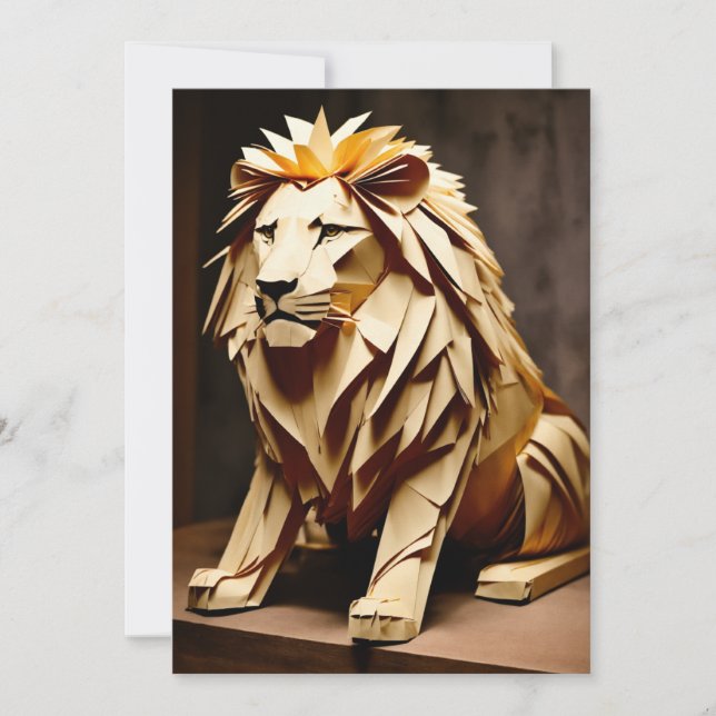 "Majestic Lion Greeting Card" Feiertagskarte (Vorderseite)