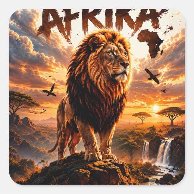 Majestic Lion Head Sticker (Vorderseite)