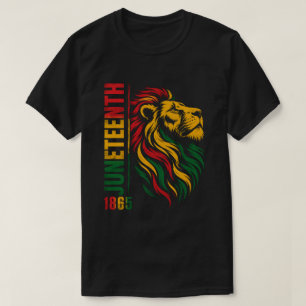 Majestic Lion Heritage Juneteenth 1865 Kunst T-Shirt