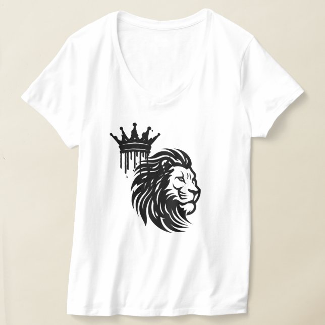 Majestic Lion King Illustration - Powerful Wildlif T-Shirt (Ablage )