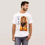 Majestic Lion King Inspirational Quote Art T-Shirt<br><div class="desc">Make a bold statement with this powerful illustration of a majestic lion walking through the golden savannah. Featuring a fierce gaze and a vibrant mane, this design is perfect for those who embody leadership, strength, and a rebel spirit. Whether for your home office or a motivational gift, this artwork serves...</div>