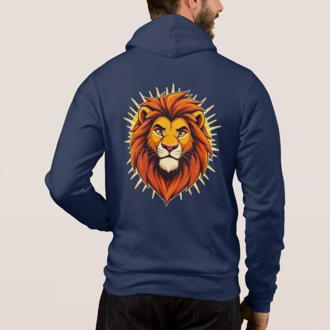 Majestic Lion – King of Power and Authority Hoodie (Rückseite)