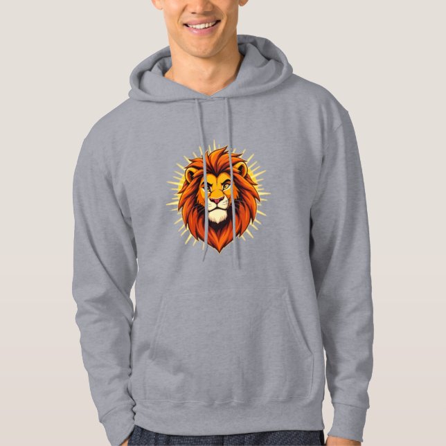 Majestic Lion – King of Power and Authority Hoodie (Vorderseite)