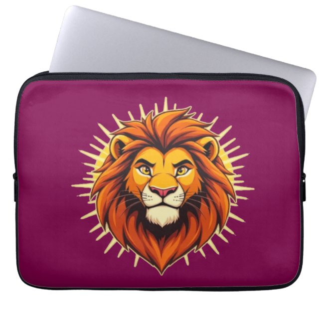 Majestic Lion – King of Power and Authority Laptopschutzhülle (Vorderseite)