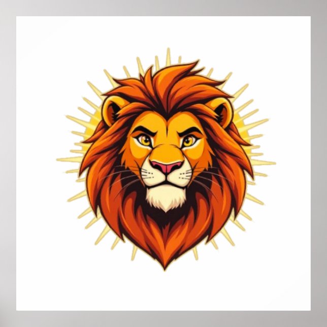Majestic Lion – King of Power and Authority Poster (Vorne)