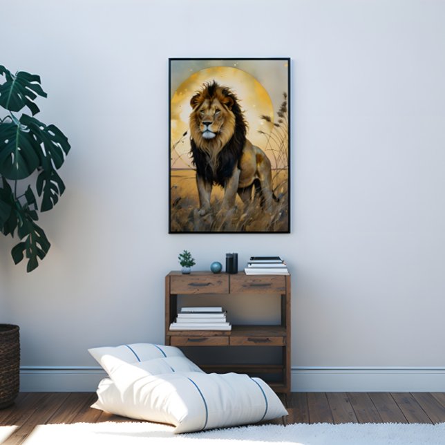 Majestic Lion Leinwanddruck (Majestic Lion Canvas Print)