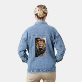 Majestic Lion Mane Denim Jacket Jeansjacke