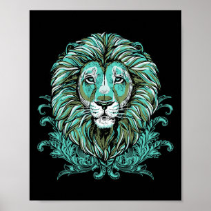 Majestic Lion Mane Detailkunst - Löwen sind die Kö Poster