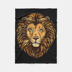 Majestic Lion Mane Detaillierte Kunst - Niedliche  Fleecedecke