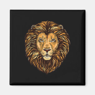 Majestic Lion Mane Detaillierte Kunst - Niedliche  Magnet