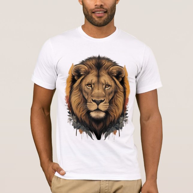 Majestic Lion Portrait T - Shirt (Vorderseite)