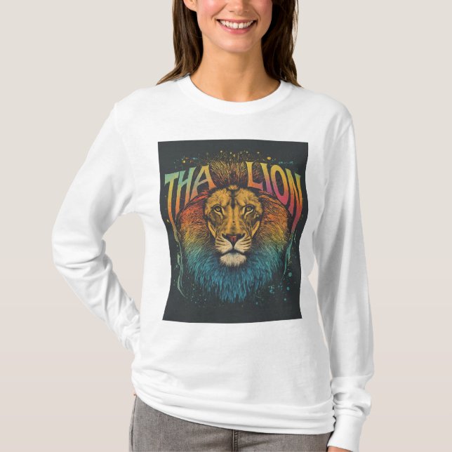 Majestic Lion Portrait T - Shirt (Vorderseite)