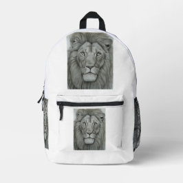 Majestic Lion Printed Backpack Bedruckter Rucksack
