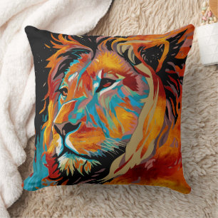 Majestic Lion Protection Forests Kissen