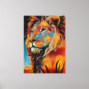 Majestic Lion Protection Forests Leinwanddruck