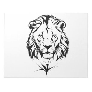 Majestic Lion Silhouette in Bold Vector Art Notizblock