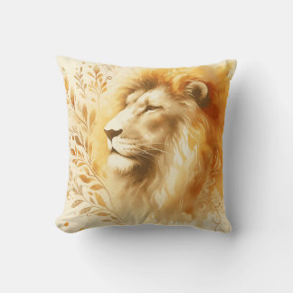 Majestic Lion Watercolor Design Kissen