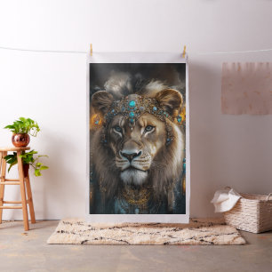 Majestic Lioness entwarf das Headband Turquoise Be Stoff