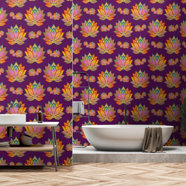 Majestic Lotus Dreams Tapete (Badezimmer)