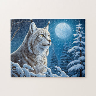 Majestic Lynx | Naturliebhaber Winter Puzzle
