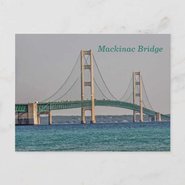 Majestic Mackinac Bridge Postkarte (Vorderseite)