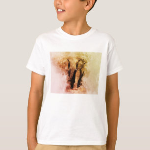 Majestic Malé African Elephant Walking Wasserfarbe T-Shirt