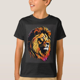 "Majestic Mane: Exclusive Lion Head T - Shirt Desi