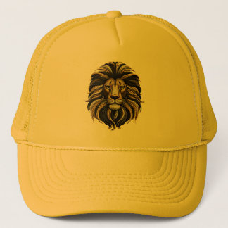 Majestic Mane Lion Stickerei Design Truckerkappe