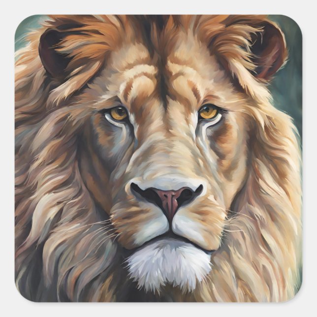 Majestic Mane Quadratischer Aufkleber (Vorderseite)