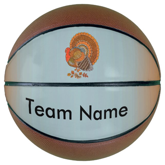 Majestic Männliche Türkei Schwanz Herbstfarben geb Basketball (Vorderseite)