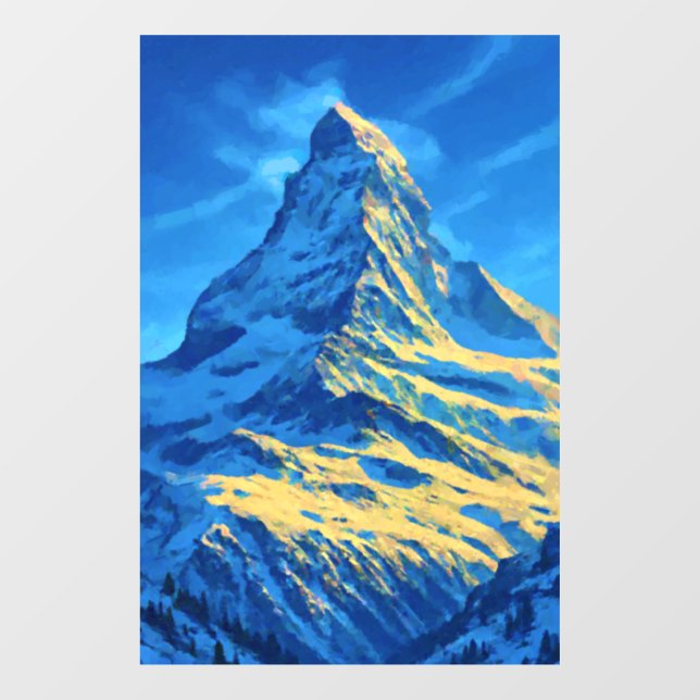 Majestic Matterhorn Fensteraufkleber (Blatt)