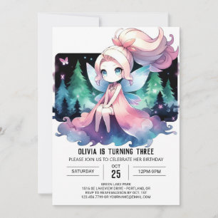 Majestic Minimalistisch Fairy Birthday Einladung