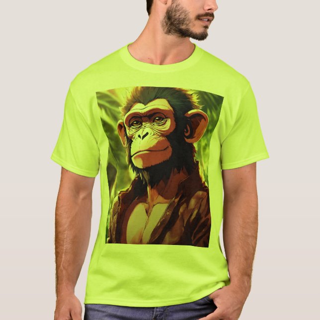 Majestic Monarch: Monkey KingPrinted T - Shirt (Vorderseite)