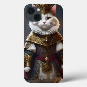 "Majestic Monarch: The Regal White Cat in Robes" Case-Mate iPhone Hülle