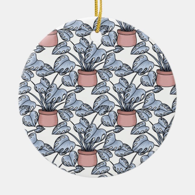 Majestic monstera keramik ornament (Vorne)