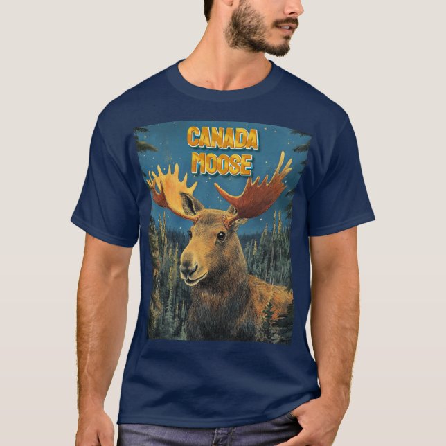 Majestic Moose Canada - Eine kühne Hommage an die  T-Shirt (Vorderseite)